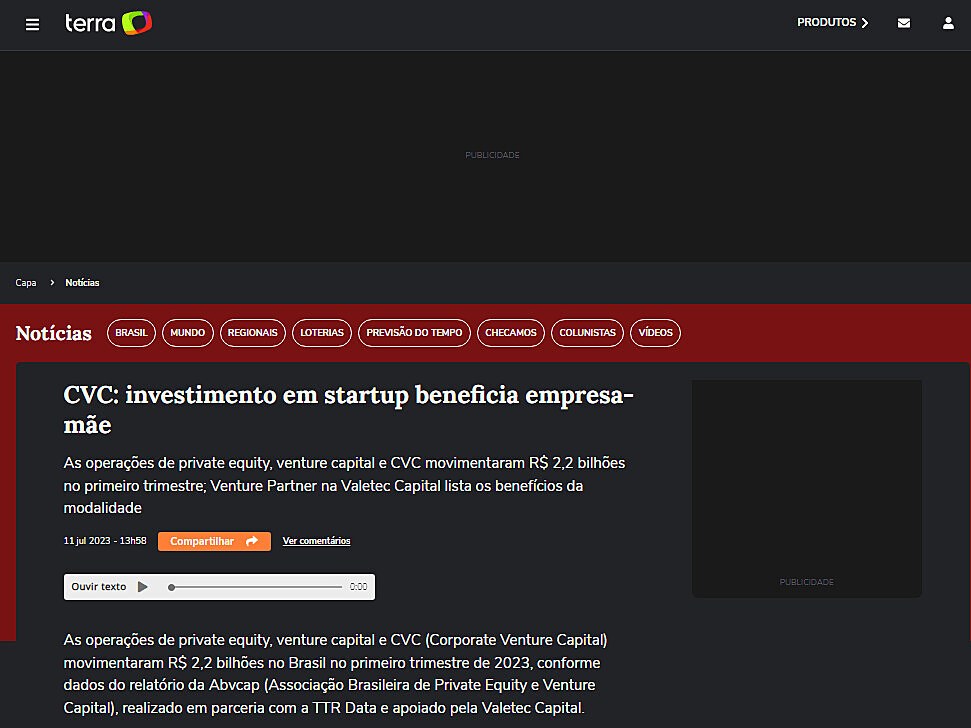 CVC: investimento em startup beneficia empresa-me
